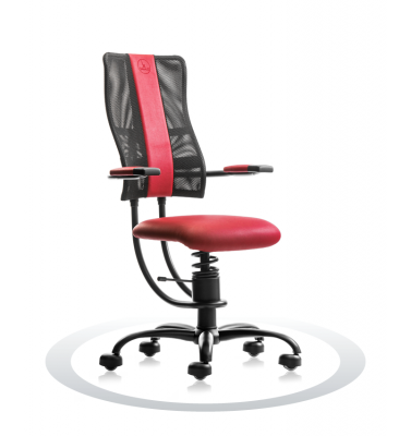 Ergonomische bureaustoel Spinalis Hacker rood